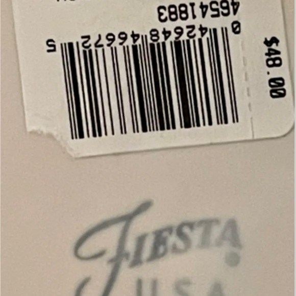 Homer Laughlin Fiesta Luncheon Plate 9” Christmas Lights White - Picture 3 of 6